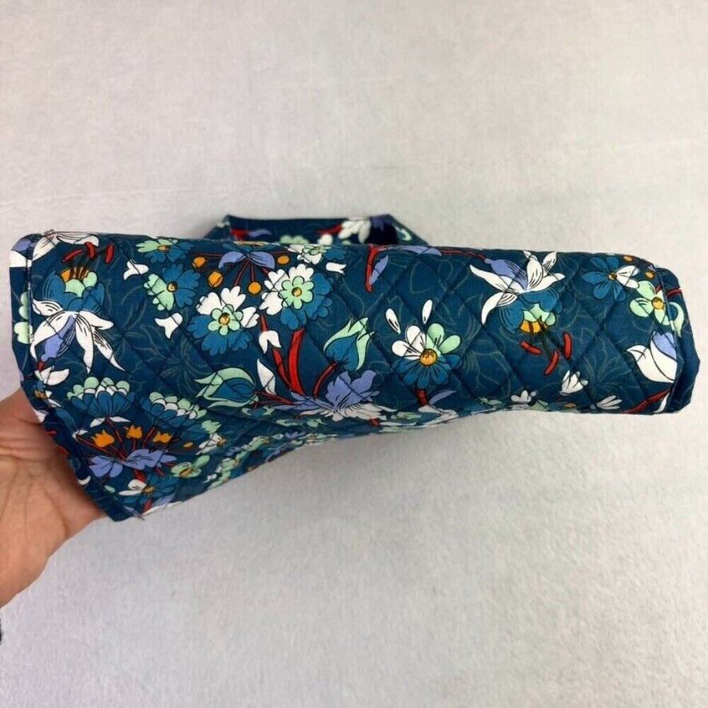 Vera Bradley Grand Hanging Organizer Floral Bursts Makeup Bag Blue - Picture 11 of 12